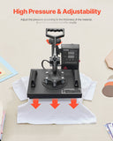 VEVOR Heat Press, 12x10Inch T-Shirt Press Machine, T-shirt Press Heat Press 30x23cm Printing Machine Heat Transfer Sublimation Machine for T-shirts