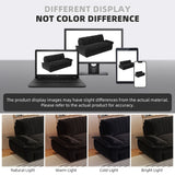 73.2" Queen Pull Out Sofa Bed,3-in-1 Convertible Sleeper Sofa,Multi-Functional Velvet Loveseat Bed,Black(Old Sku:W1885S00050/W1885S00195)