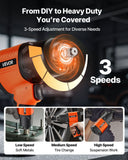 VEVOR Air Impact Wrench, 1/2" Drive Pneumatic Impact Wrench Up to 1100 ft-lbs Reverse Torque, 7500RPM 4-Speed Adjustable & Lightweight Pneumatic Gun for Auto Repairs and Maintenance