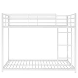 Full over Full Metal Bunk Bed;  Low Bunk Bed with Ladder