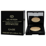 Velveteen Matte and Metallic Eyeshadow - 221 Gold Gleam by GA-DE for Women - 0.105 oz Eye Shadow