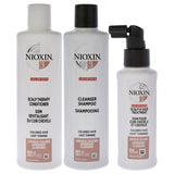 System 3 Kit by Nioxin for Unisex - 3 Pc 10.1oz Color Safe Cleanser Shampoo, 10.1 oz Color Safe Scalp Therapy Conditioner, 3.38oz Color Safe Scalp and Hair Treatment