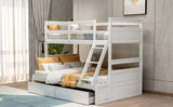 Twin over Full Bunk Bed with Storage