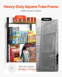 VEVOR Over the Door Pantry Organizer, 9-Tier Pantry Organization and Storage, Heavy-Duty Steel Hanging Spice Rack, Adjustable Wall Seasoning Shelves, for Home Kitchen Laundry Room Bathroom, Black