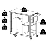 Douglas Utility Kitchen Cart; Natural