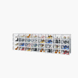 White, Small Size, 32PCS, 33*23*14cm, Shoe Box, Plastic Mesh, Freely Combinable