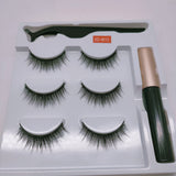 3 Pairs Of Magnetic Eyeliner Liquid False Lashes. Magnetic Adhesive False Lashes. Magnetic Clasp Eyelashes. Magnetic Eyelashes.