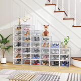 White, Small Size, 32PCS, 33*23*14cm, Shoe Box, Plastic Mesh, Freely Combinable