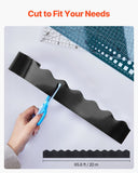 VEVOR Bulletin Board Border, 65.6 Feet Rolled Border Trim, Scalloped Bulletin Board Paper with Wavy Line Design, Classroom Border for Bulletin Board, School, Classroom, and Locker Decoration, Black