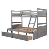 Twin over Full Bunk Bed with Storage