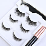 3 Pairs Of Magnetic Eyeliner Liquid False Lashes. Magnetic Adhesive False Lashes. Magnetic Clasp Eyelashes. Magnetic Eyelashes.