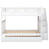 Full over Full Bunk Bed with Trundle and Staircase