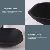 Above Counter Artistic Tempered Glass Bathroom Sink Transparent Counter Top Bathroom Single Bowl Vessel Basin