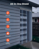 VEVOR Clear PVC Strip Curtain, 84 in Height x 36 in Width x 0.08 in Thickness, 6 PCS Walk in Freezer Cooler Curtain Strips, Thermal Insulating Plastic Door Strips for Warehouse, Freezer, Garage Doors