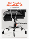VEVOR Executive Office Chair with Footrest, 400lb Capacity Office Chair with Lumbar Pillow & Removable Armrests, Heavy Duty Ergonomic Chair, PU Leather Reclining Home Office Desk Chairs, Black