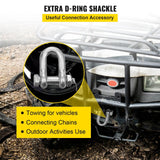 VEVOR V Bridle Chain, 5/16 in x 2 ft Bridle Tow Chain, Grade 80 V-Bridle Transport Chain, 9260 Lbs Break Strength with TJ Hooks and Crab Hooks, Heavy Duty Pear Link Connector and Chain Shorteners