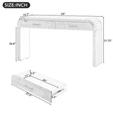 Unique Retro Silhouette Console Table with Open Style,Two Top Drawers for Entrance,Dinning Room,Living Room