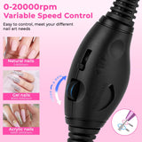 Portable Electric Nail Drill, Professional Nail File Kit for Acrylic, Gel Nails, Manicure Pedicure with Nail Drill Bits Sanding Bands Rose gold