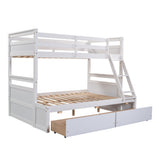 Twin over Full Bunk Bed with Storage