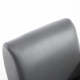 Grey Toddler Rocking Chair with Pocket PU Leather Kids Rocker for Nursery Playroom Durable Armchair