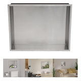 Brushed Stainless Steel Wall Shower  Niche , Double Recessed Shower Shelf for Bathroom