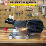 VEVOR Mini Miter Cut-off Chop Saw, Two 2-5/16\" Blade of Steel and Resin with 1/2inch Cutting Depth, 0-45° Benchtop Miter Saw for Copper, Aluminum, Wood, Zinc in Hobby Craft
