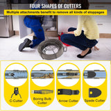 VEVOR Drain Cleaning Cable 75 Feet x 3/8 Inch Solid Core Cable Sewer Cable Drain Auger Cable Cleaner Snake Clog Pipe Drain Cleaning Cable Sewer Drain Auger Snake Pipe