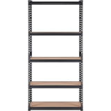 VEVOR Storage Shelving Unit, 5-Tier Adjustable, 2000 lbs Capacity, Heavy Duty Garage Shelves Metal Organizer Utility Rack, Black, 35" L x 18" W x 71" H for Kitchen Pantry Basement Bathroom Laundry