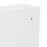 Mirrored Medicine Cabinet 24x22 Steel Frame Wall-Mounted Double Doors White