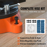 VEVOR Bench Vise, 6-inch Jaw Width 5.9-inch Jaw Opening, 360-Degree Swivel Locking Base Multipurpose Vise with Anvil, Heavy Duty Ductile Iron Workbench Vise with Bolts & Nuts, for Drilling, Pipe Cutti