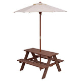 Outdoor Family Picnic Table for Kids with Removable Umbrella - Durable and Stylish Seating
