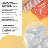 Clear Drawstring Bag, 6 x 10 Inches. Pack of 50 Clear Plastic Drawstring Bags. 2 Mil Drawstring Clear Plastic Bags. Waterproof Clear Plastic Bags Drawstring for Cosmetics, Toiletries