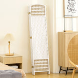 Chic 8-Panel Privacy Room Divider - Lightweight Folding Screen for Home Office & Interior Decor, Wave Fiber Design in White