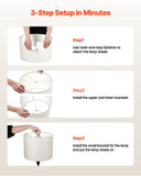VEVOR Drum Lamp Shade 2 Set, 13 in Top x 13 in Bottom x 10 in High, Medium Drum Linen Lampshade, Replacement Lamp Shade for Table Lamps Floor Lamps Pendant Lights, Easy Assembly Required (Light Linen)