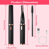 2 In 1 Clip Comb Heated Eyelash Curler Electric Mini Lash Curler Natural Eye Lash Makeup Tool with 3 Temp Settings 15Mins Shutdown