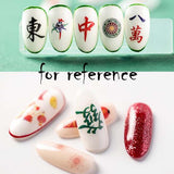 6 Sheets Poker Patterned Nail Stickers Self-Adhesive DIY Nail Art Decals Nail Decals
