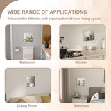 Brushed Stainless Steel Wall Shower  Niche , Double Recessed Shower Shelf for Bathroom