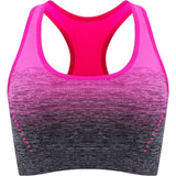 1pc/2pcs/3pcsMedium Support Two Tone Racer Back Sports Bra, Fitness Workout Running Yoga Bra