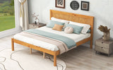 Platform Bed Frame with Headboard , Wood Slat Support , No Box Spring Needed ,Queen