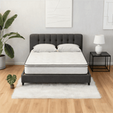 12'' Hybrid Queen Size Mattress, Pocket Spring & Memory Foam, Medium Firm Support, CertiPUR-US Certified, Fiberglass-Free, Pressure Relief for Back Pain & Better Sleep