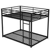 Full over Full Metal Bunk Bed;  Low Bunk Bed with Ladder