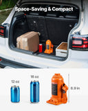 VEVOR Hydraulic Bottle Jack, 20 Ton (44092 lbs) Capacity, 8.9-17.1 Inch Lifting Range, Heavy Duty Welded Bottle Jack for Car, SUV, Pickup, Auto Repair, House Lift and Agricultural Equipment, Orange