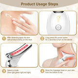 Facial Massager Neck Facial Beauty Device 3 Color EMS Microcurrent Skin Rejuvenation Massagers Lifting Tighten Skin Care Tool Anti Wrinkle Double Chin Remover