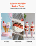 VEVOR Ice Cream Maker, 2.11 Qt. Large Capacity, Electric Automatic Ice-Cream Machine, with Easy Operation & Cleaning, Stainless Steel Shell, for Homemade Frozen Yogurt, Fruit Sorbet, Gelato, Silver