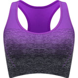 1pc/2pcs/3pcsMedium Support Two Tone Racer Back Sports Bra, Fitness Workout Running Yoga Bra