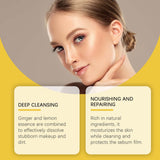 EELHOE Ginger Lemon Makeup r, Gentle Cleansing Face Makeup Skin Refreshing And Not Tight Makeup r