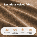 L-Shaped Boneless Sofa,Soft Velvet Fabric,Tufted Design,32D High Density Sponge,No Assembly Required,Ergonomic Design Bottom, Anti-Slip Design,Movable Ottoman for Bedrooms,Camel