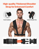 VEVOR Weight Sled, Steel Power Sled, Fitness Strength Training Sleds for Athletic Exercise Speed Improvement, Workout Fitness Equipment with Harness, Compatible with 1/2 in Weight Plates, Black