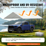 VEVOR 10 x 20 ft Carport Replacement Canopy Cover, Garage Top Tent Shelter Tarp Heavy-Duty Waterproof & UV Protected, Easy Installation with 40 Ball Bungeess (Only Top Cover, Frame Not Include), White