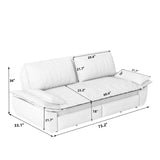 73.2" Queen Pull Out Sofa Bed,3-in-1 Convertible Sleeper Sofa,Multi-Functional Velvet Loveseat Bed,Black(Old Sku:W1885S00050/W1885S00195)